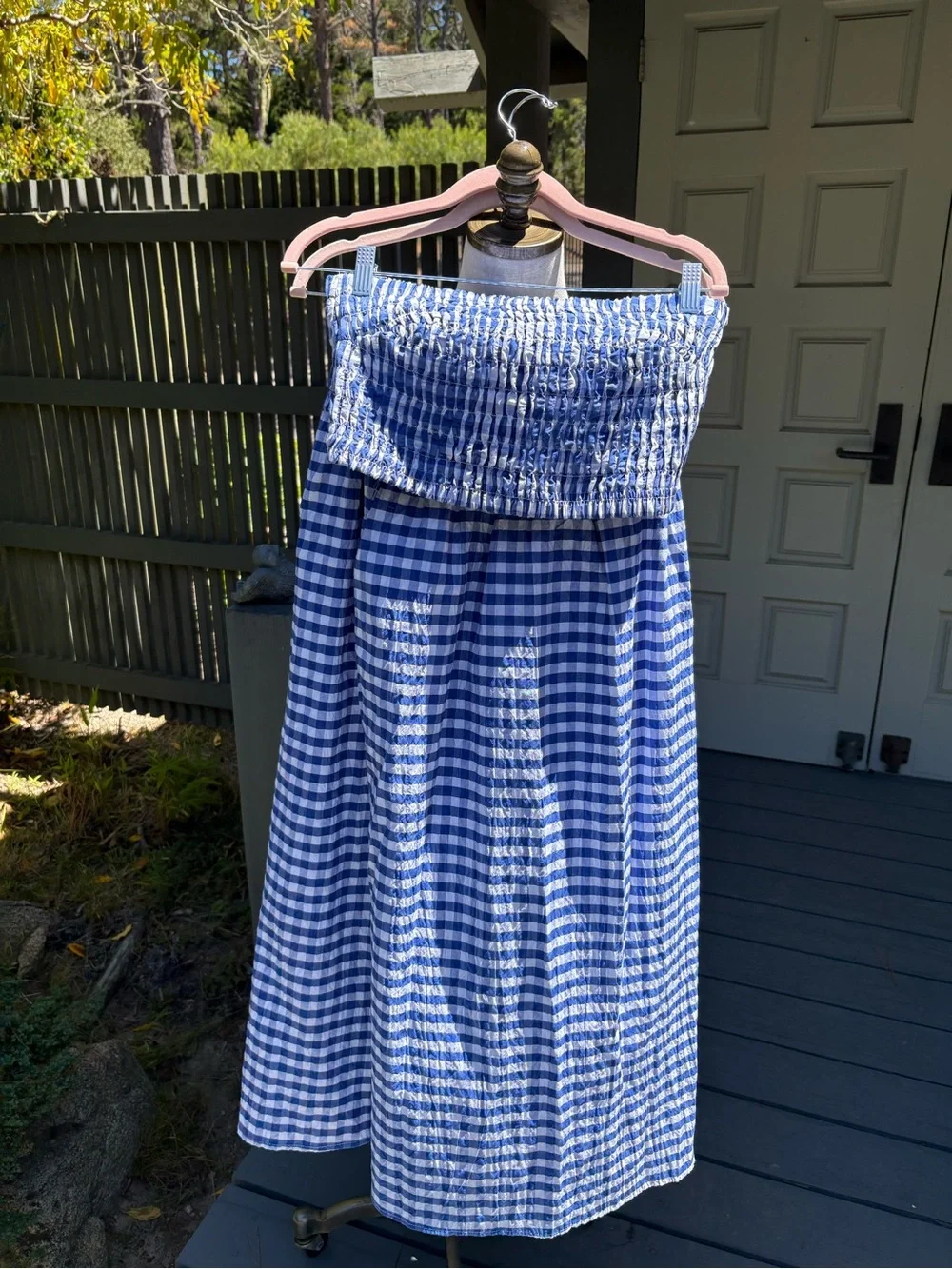 Universal Thread 🆕 Gingham Smocked Waist Maxi Skirt & Matching Top